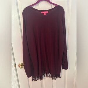 Lilly Pulitzer sweater with fringe.